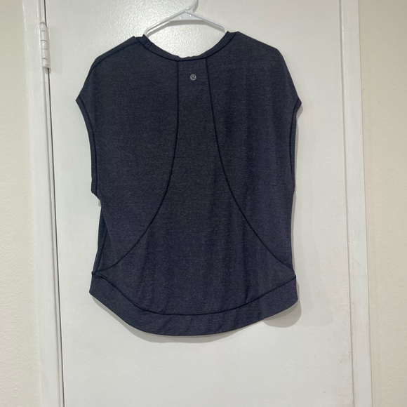LULULEMON PACE PERFECT SHORT SLEEVE TEE HEATHERED.SIZE 10 - Picture 5 of 8